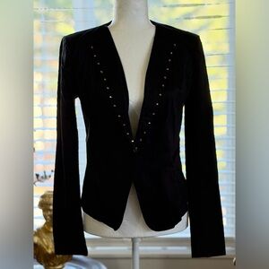 Xtaren Black Blazer with Stud Accents With Cage Back